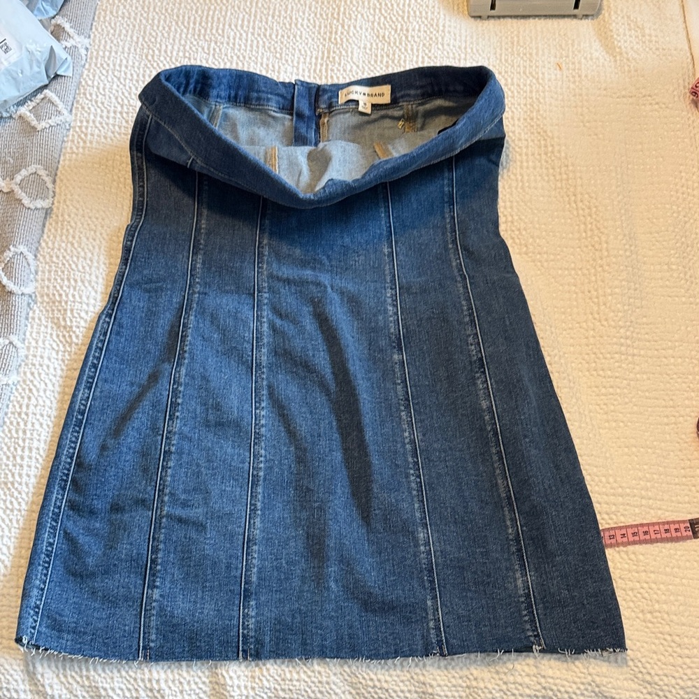 Lucky brand Dark Blue Denim strapless dress